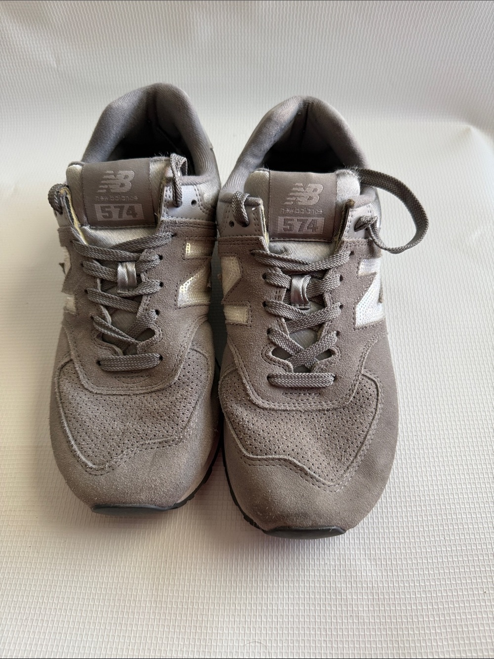New Balance Women's 574 Suede Sneakers in Grey